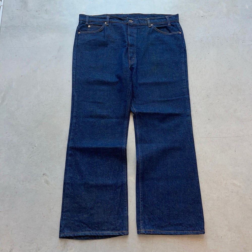 Vintage Levi's 517 Saddleman Boot Cut Raw Denim Jeans Size 42x32 (Fits‎ 42x30)